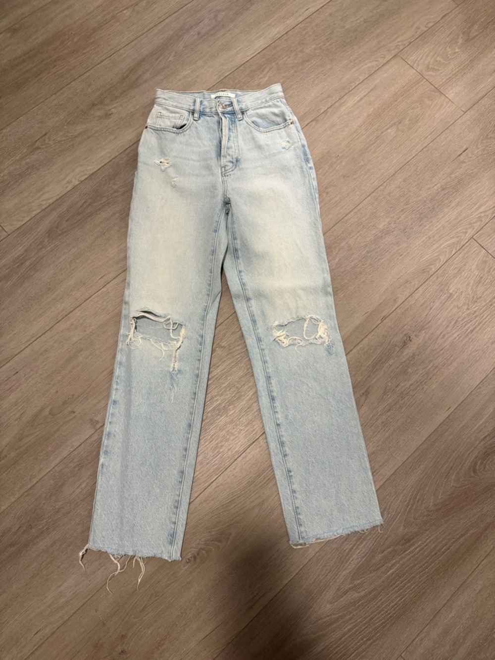 PacSun Light Blue Straight Leg Distressed Jeans